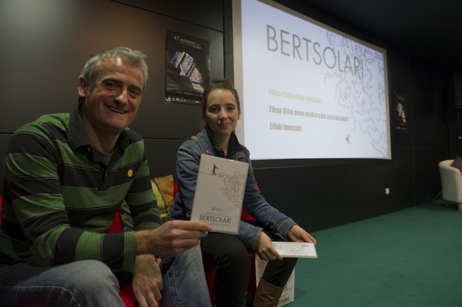 Bertsolari filmaren aurkezpena. (Juanan RUIZ/ARGAZKI PRESS) Bertsolari filmaren aurkezpena. (Juanan RUIZ/ARGAZKI PRESS)