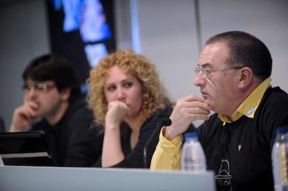 Komunikabideei buruzko hitzaldiaren irudia. ‘Zergatik ez da euskal kulturgintza komunikabideetan ikusgarri’ izenburupean egin dena. (Marisol RAMIREZ/ARGAZKI PRESS) Komunikabideei buruzko hitzaldiaren irudia. ‘Zergatik ez da euskal kulturgintza komunikabideetan ikusgarri’ izenburupean egin dena. (Marisol RAMIREZ/ARGAZKI PRESS)