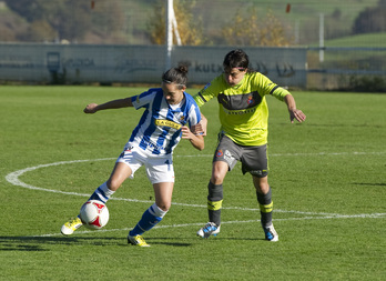 Realak bana berdindu du Espanyolen aurka Zubietan. (Gorka RUBIO / ARGAZKI PRESS)