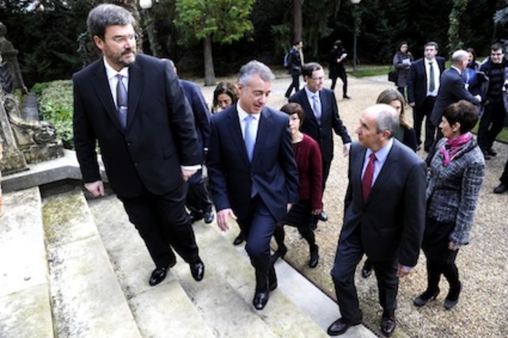 Urkullu, bere lan talde berriarekin, Ajuria Enean. (Juanan RUIZ/ARGAZKI PRESS)