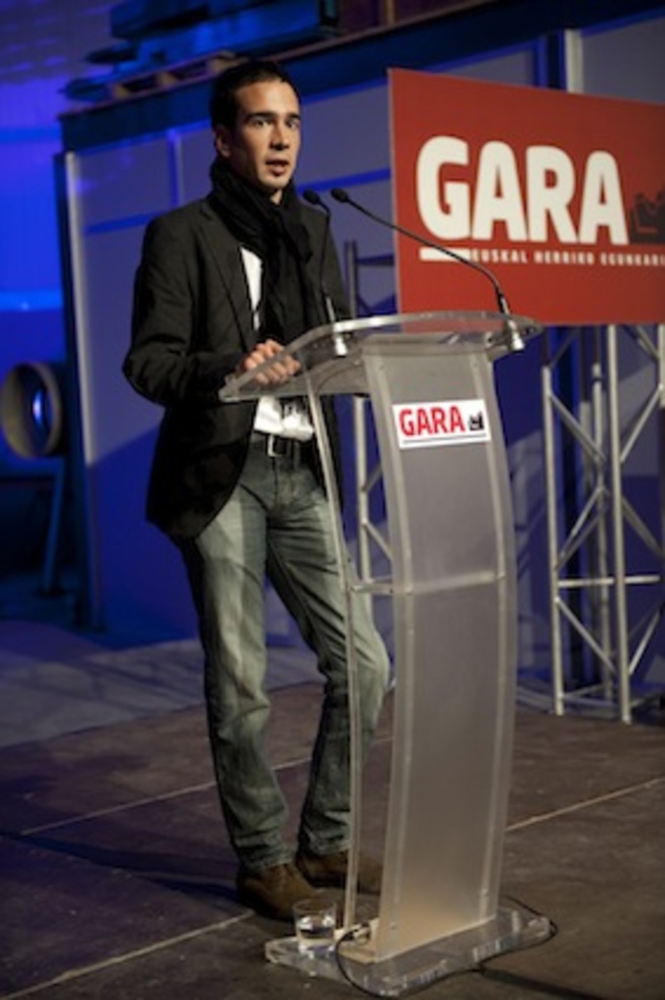 Iñaki Soto, en el acto en que se comunicó su nombramiento como director de GARA. (Raul BOGAJO/ARGAZKI PRESS)