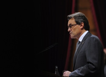 Artur Mas ha inaugurado el pleno con un discurso que se ha prolongado durante una hora. (Josep LAGO/AFP)