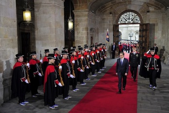 Artur Mas, en el Palau de la Generalitat. (Josep LAGO/AFP PHOTO)