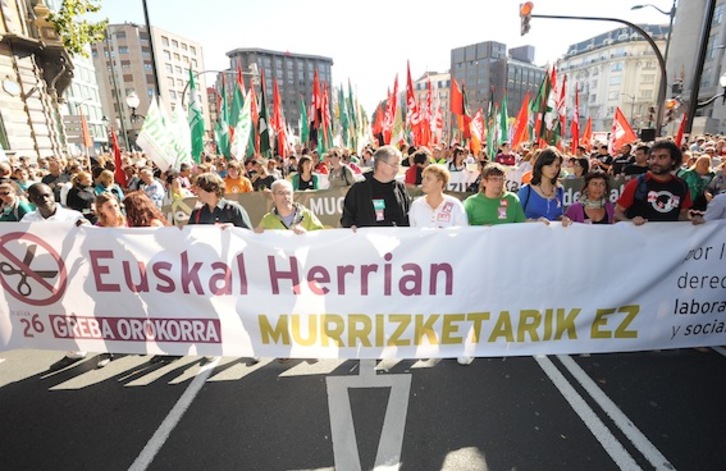 Huelga general del 26 de setiembre en Euskal Herria contra los recortes. (Jon HERNAEZ/ARGAZKI PRESS)