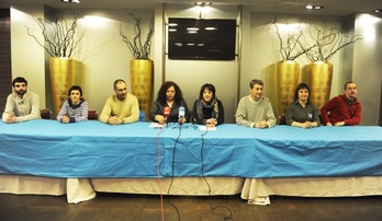 Zortzi indar politikotako ordezkariak izan dira agerraldian. (ARGAZKI PRESS)