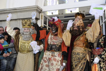 Llegada de los tres Reyes Magos a Gasteiz. (Juanan RUIZ / ARGAZKI PRESS)