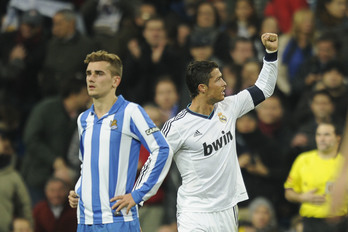 Ronaldoren golak erabakigarriak izan dira Realak partida galtzeko. (Pedro ARMESTRE / AFP)
