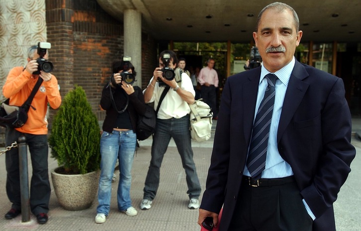 Miguel Santos, cuando anunció su candidatura a la presidencia de la Real. (Imanol OTEGI/ARGAZKI PRESS) 