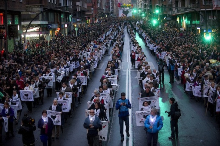 Bilboko manifestazioan hartutako irudi bat. (Marisol RAMIREZ/ARGAZKI PRESS)
