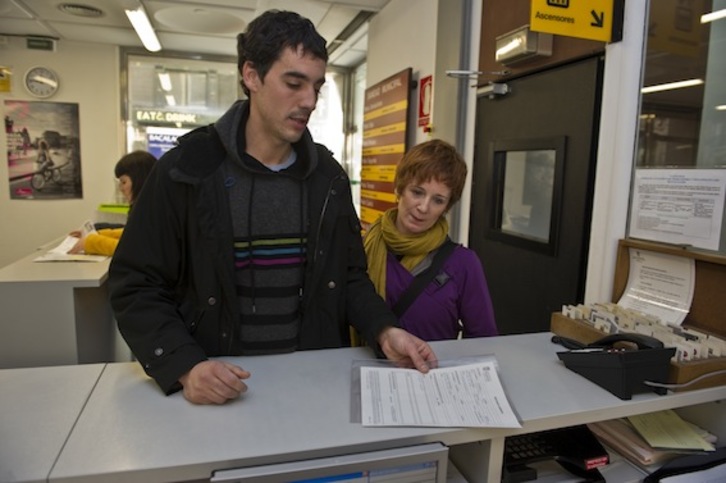 Los concejales de Bildu en Iruñea Eva Aranguren y Peio Martínez de Eulate. (Lander FDEZ. ARROIABE/ARGAZKI PRESS)