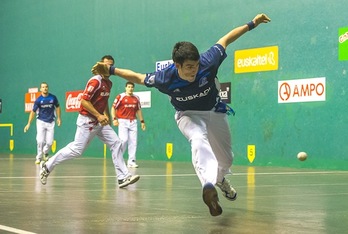 Ezkurdia ha debutado cun buen pié en el Campeonato de Parejas. (ARGAZKI PRESS)