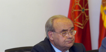 Calixto Ayesa junto a Miguel Sanz en la época en la que ejerció de consejero de Sanidad de Nafarroa. (Lander F. ARROYABE / ARGAZKI PRESS)