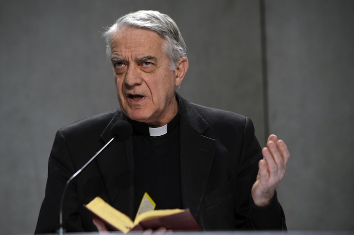 El portavoz del Vaticano, Federico Lombardi, ha confirmado la decisión del Papa. (Andreas SOLARO/AFP)