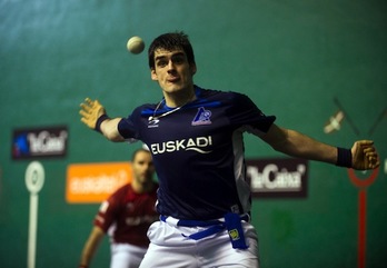 Joseba Ezkurdia pelotaria, Tolosan. (Juan Carlos RUIZ/ARGAZKI PRESS)