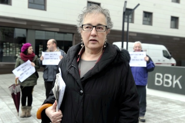 La consejera de EH Bildu en BBK, Arantza Urkaregi. (ARGAZKI PRESS)