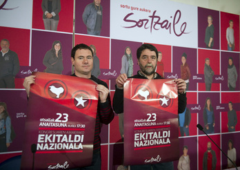 Hasier Arraiz, Maribi Ugarteburu y Pernando Barrena, el pasado mes de octubre. (Idoia ZABALETA/ARGAZKI PRESS)