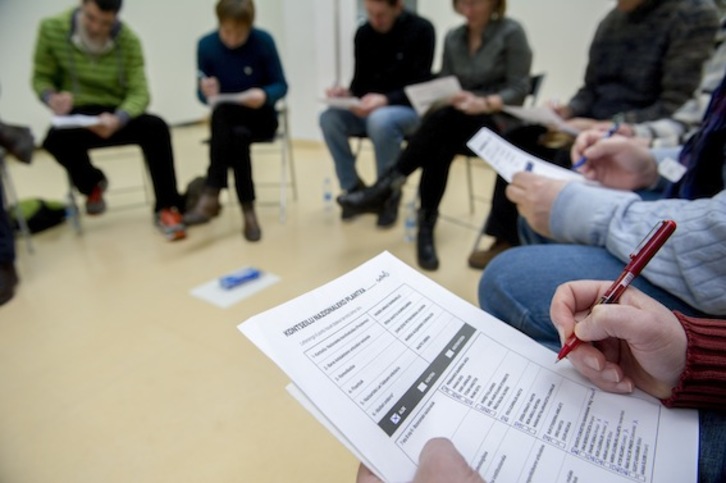 Asamblea local de Sortu celebrada en Errenteria. (Gorka RUBIO/ARGAZKI PRESS)