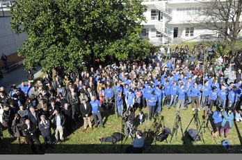Joan Mari Torrealdaik hartu du hitza ekitaldian. (Jon URBE/ARGAZKI PRESS)