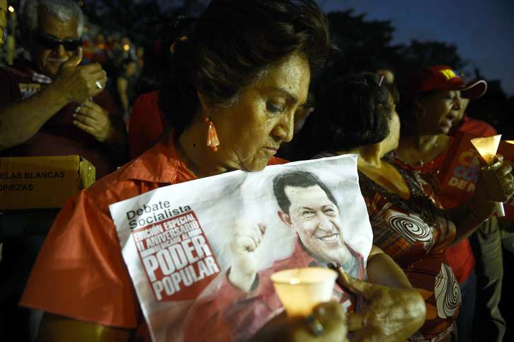 Seguidores de Hugo Chávez han realizado distintos actos de apoyo al presidente venezolano. (Juan BARRETO / AFP)