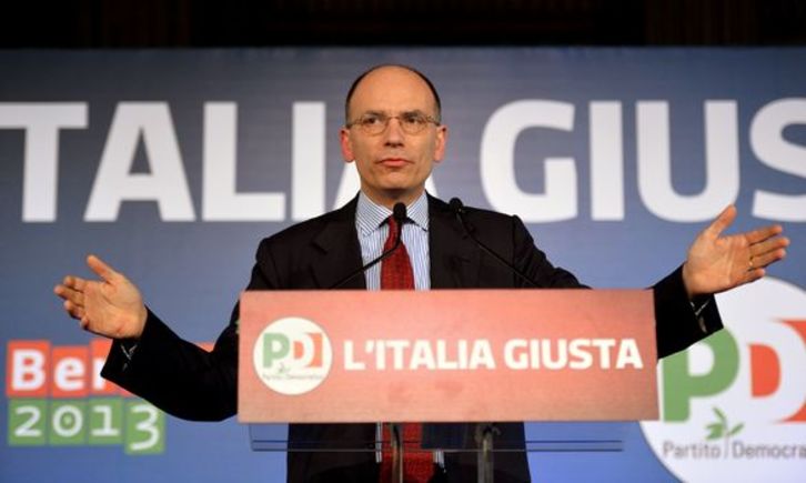 Letta, durante la comparecencia que ha ofrecido en Roma. (Alberto PIZZOLI/AFP)