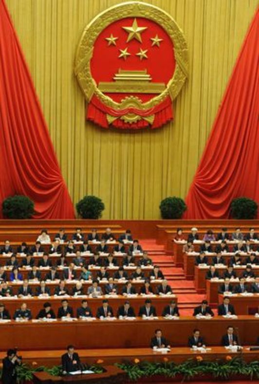 Asamblea Nacional Popular china que ha arrancado hoy en Pekín. (Goh CHAI HIN/AFP)