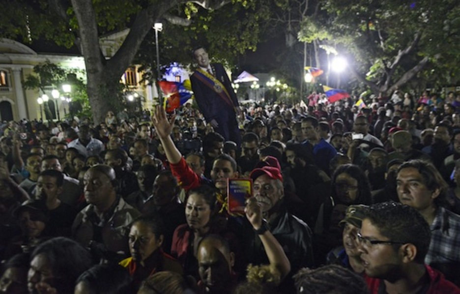 Concentración multitudinaria en Caracas. (Leo RAMÍREZ/AFP PHOTO)