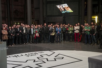 Korrika 18ren aurkezpen ekitaldi sozialeko irudi bat. (Luis JAUREGIALTZO/ARGAZKI PRESS)