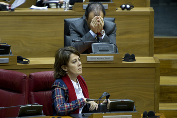 Barcina durante un pleno en el Parlamento de Nafarroa. (Iñigo URIZ / ARGAZKI PRESS)