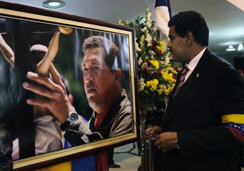 Chávez pidió el apoyo para Maduro antes de fallecer. (AFP PHOTO)