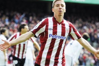 Muniainek egin du partidako gol bakarra. (Monika DEL VALLE / ARGAZKI PRESS)