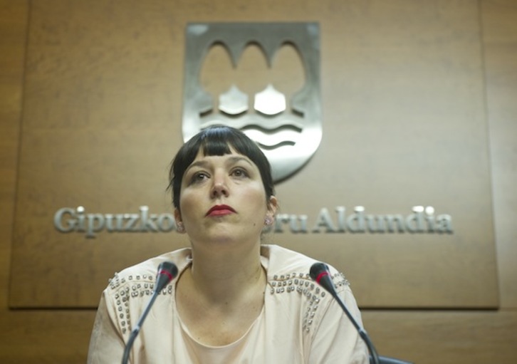 Larraitz Ugarte, portavoz de la Diputación, en una comparecencia anterior. (Jon URBE/ARGAZKI PRESS)