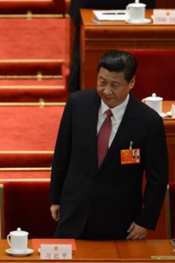 Xi Jinping, en el trancurso de la Asamblea Nacional Popular. (Goh CAHI HIN/AFP)