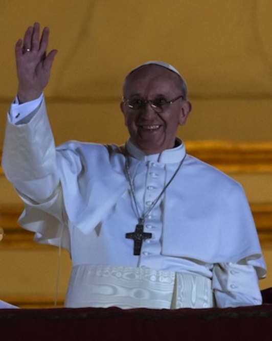 El papa Francisco, tras su designación como jefe de la Iglesia Católica. (Vincenzo PINTO/AFP PHOTO)