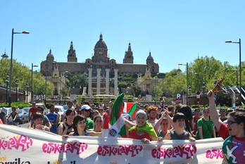 2011ko Korrikako argazkia Bartzelonan. (Euskal Etxea)