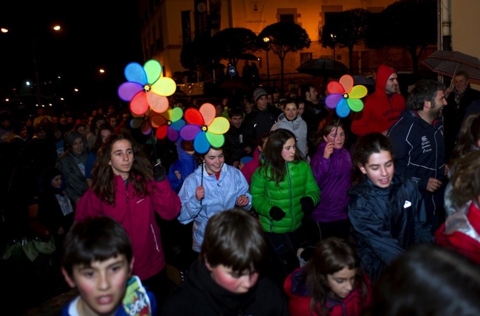 Ordizian, berziklatzearen aldeko aldarriak. (Juan Carlos RUIZ/ARGAZKI PRESS) Ordizian, berziklatzearen aldeko aldarriak. (Juan Carlos RUIZ/ARGAZKI PRESS)