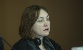 Christine Bell durante el Foro Social celebrado esta semana. (Jagoba MANTEROLA / ARGAZKI PRESS)