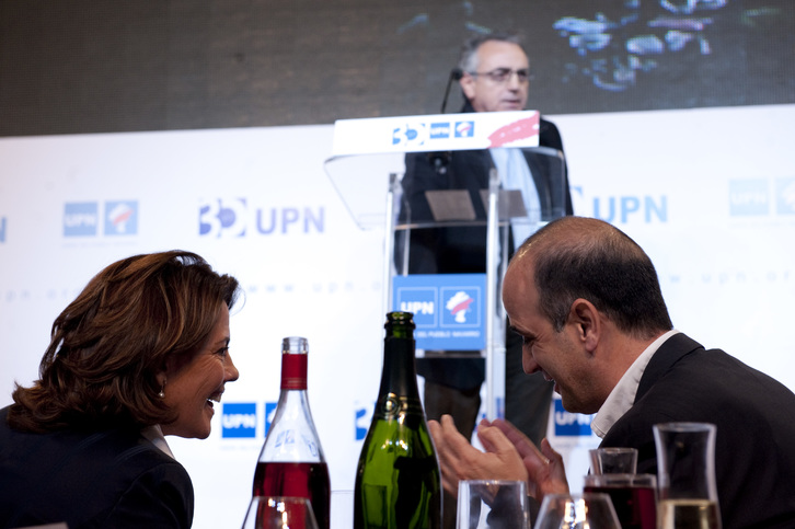 Barcina y Catalán en el día de UPN. (Jagoba MANTEROLA / ARGAZKI PRESS)