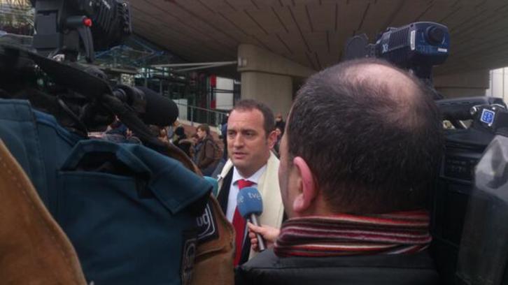 El presidente de Dignidad y Justicia, Daniel Portero. (@GARA_martxediaz)