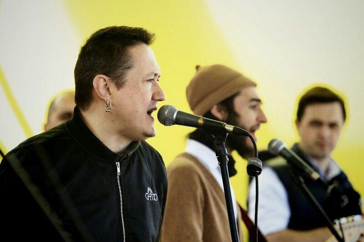 Fermin Muguruza, durante un ensayo técnico en Diyarbakir, antes de arrancar la gira. (FERMIN MUGURUZA)
