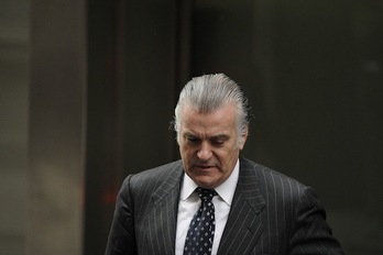 Bárcenas, a su llegada a la Audiencia Nacional. (Pedro ARMESTRE/AFP)