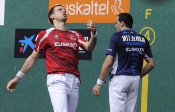 Ibai Zabalaren ezintasun keinua, Irujo albaoan duela. (ARGAZKI PRESS)