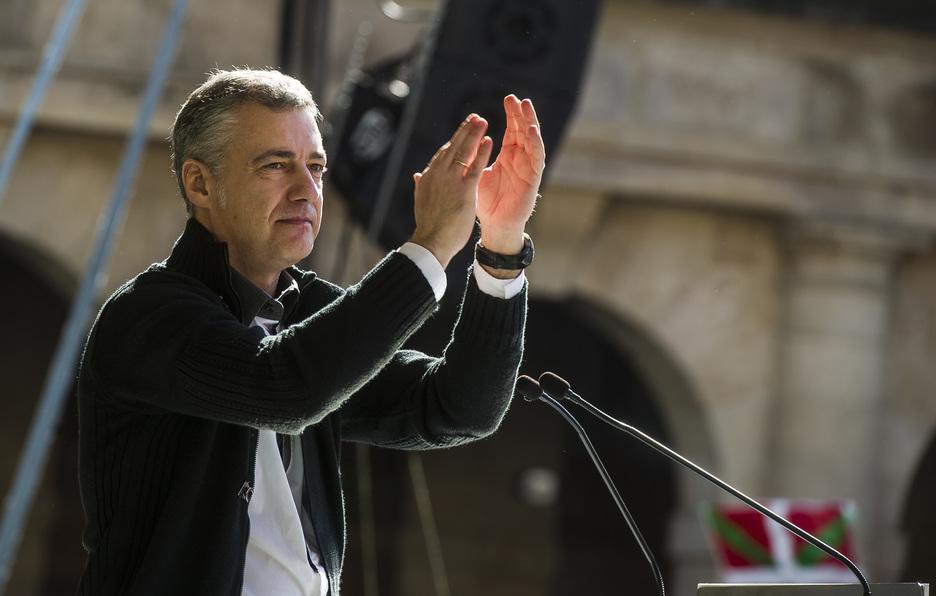 Urkullu durante la celebración del Aberri Eguna. (Luis JAUREGIALTZO / ARGAZKI PRESS) Urkullu durante la celebración del Aberri Eguna. (Luis JAUREGIALTZO / ARGAZKI PRESS)