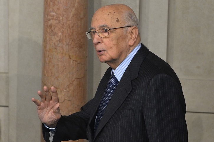 Ha fallecido el presidente de la República de Italia entre 2006 y 2015, Giorgio Napolitano. (Vincenzo PINTO/AFP)