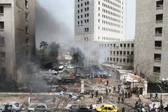 El ataque se ha producido ante la sede del Ministerio de Finanzas. (Louai BESHARA/AFP) 
