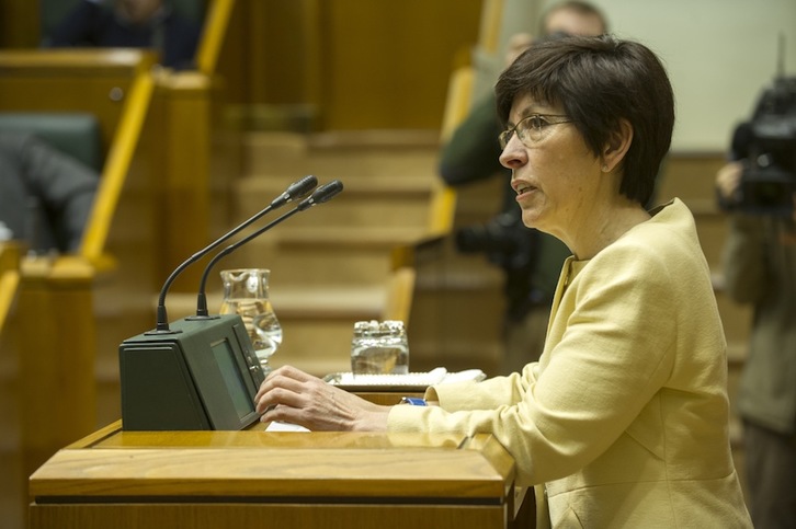 Estefanía Beltrán de Heredia, durante su comparecencia en el Parlamento. (Juanan RUIZ/ARGAZKI PRESS)