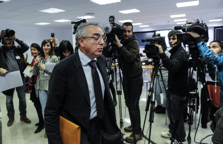 Miguel Sanz, cuando declaró en los juzgados de Iruñea. (Jagoba MANTEROLA / ARGAZKI PRESS)