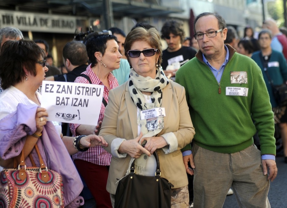 Fina Liceranzu y Manuel Cabacas, madre y padre de Iñigo, se han mostrado «decepcionados» con la actitud del Gobierno de Lakua. (Marisol RAMIREZ / ARGAZKI PRESS)