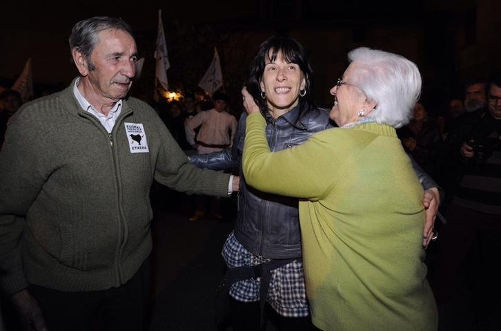 Goizaldean iritsi da etxera Maite Diaz de Heredia. (ARGAZKI PRESS)