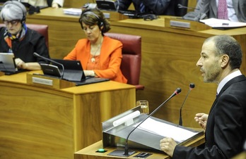 Juan Carlos Longás, durante su intervención. (Jagoba MANTEROLA/ARGAZKI PRESS)