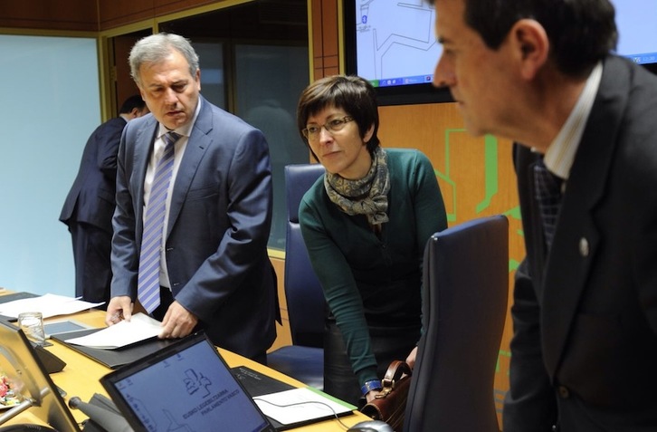 Beltrán de Heredia, al inicio de su comparecencia en comisión parlamentaria. (ARGAZKI PRESS)